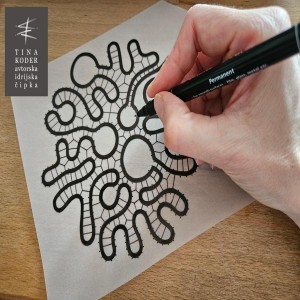 Idrija lace pattern design course – drawing a bobbin lace pattern